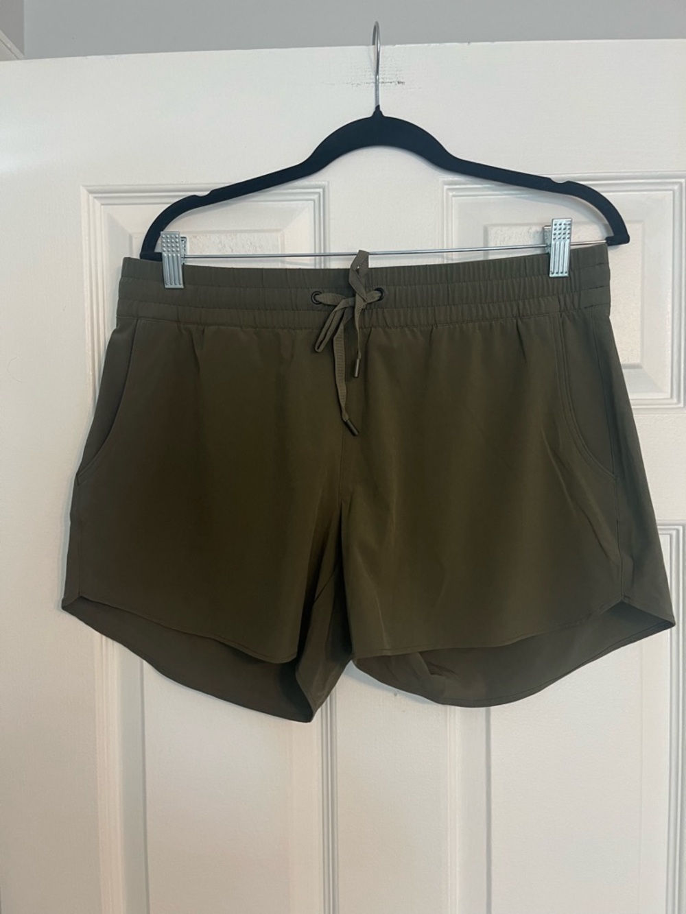 NWOT Eddie Bauer Olive Green Drawstring Athletic Shorts
